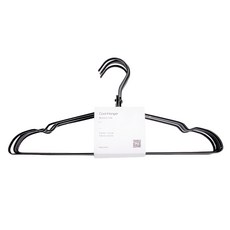 HOLA 和樂家居 肩帶型寬版鋁製衣架 41 x 1 x 19cm 0.07kg, 黑色, 1個