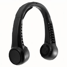 bebehome USB充電掛脖風扇, 經典黑, ZB086