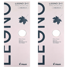 PILOT 百樂 LEGNO 2 + 1按鍵式多功能筆，北美硬楓木, 米色, 2盒