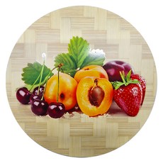 Little Pink Rabbit 粉彩小兔 圓形鍋墊 19cm 12個, 木色, 1組