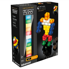 LIGHT STAX Advanced 大顆粒系列 亮亮積木 36入, 1盒, 多色