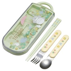 Skater 3合1餐具組, 筷子 + 叉子 + 湯匙 + 筷盒, 宮崎駿龍貓, 1套