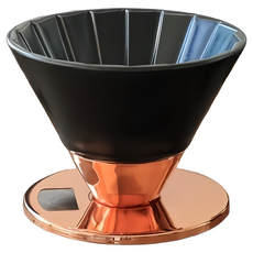 bargogo 巴果果 日本咖啡濾杯 陶瓷白, JP-ABC-D1 11 x 8.3cm 消光黑, 1個, 高8.3公分、直徑：上方11公分