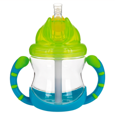 Nuby 雙耳防漏彈跳吸管水杯, 1個, 240ml