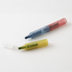 日本MIDORI三色標記螢光筆 38138 煙燻色系, 黃褐色/灰藍色/灰粉色, 1支