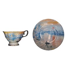 Royal Duke 莫內油畫系列骨瓷咖啡對杯 印杯 200ml, 印象日出, 1組