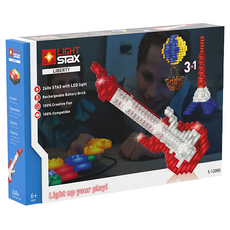 LIGHT STAX 美國 Liberty 亮亮積木 創意LED積木, 240x STAX LED燈積木, 可充電電池積木, 100%創意樂趣, 100%兼容, 1盒