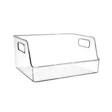 單個售-02 透明文件收納盒-大號, 橫式, 1個