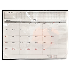 SEASON Paper&Gift 四季紙品禮品 2025超值四開桌曆 附墊, 黑色, 1組