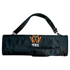 TKS 箭筒型收納袋, 可提可吊掛, 可放16枝20-33cm營釘, 外部有收納袋可收納營槌, 11x11x41cm, 1個, 黑色