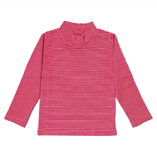 愛北鼻 立領兒童發熱衣 台灣製 粉條紋