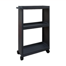 like-it 開架式隙縫收納置物推車 寬17cm, 黑色