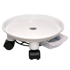 plafarm 移動式圓型花盆底座 3號 7公分 白色 2入, 3號30.7 x 30.7 x 7cm, 2件