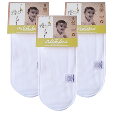 Geffen Baby High Insert Set 60%麻 40%有機棉 美國產, 白色, 3個