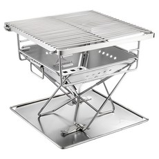 Campingmoon 柯曼 不鏽鋼焚火台 X-MINI PRO 銀色, 1個