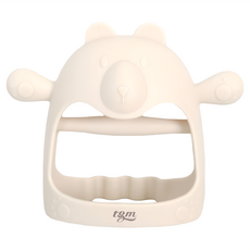 tgm 白金矽膠手套型固齒器, 95 x 115mm, 熊熊奶油白, 1個
