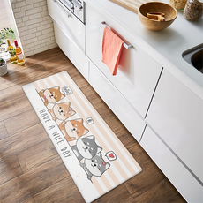 半島良品 PVC防油防水皮革地墊, 柴柴一家, 1件