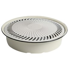 好玩旅物 多功能兩用雙層瀝油麥飯石不沾鍋烤盤, 27.4cm, 1個