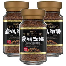 ucc 炭燒即溶咖啡, 90g, 1入, 3罐