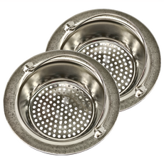 PUSH! 水槽濾網 Set 2個, 不鏽鋼材質, 網孔密集, 帽子型設計, 1組