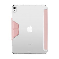 JTLEGEND Ness 10.9吋相機快取多角度折疊布紋皮套 含Apple pencil磁扣, 粉色, 1個