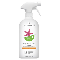 ATTITUDE 艾特優 浴室瓷磚清潔劑 - 柑橘味 800ml 天然清潔皂苷和葡萄糖酸鈉, 1瓶