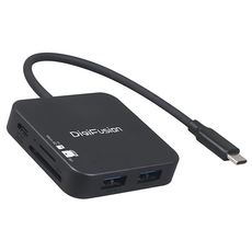 DigiFusion 伽利略 TYPE-C HDMI 4K + HUB+SD 讀卡轉接器, USB3.2 Gen1, 支援PD埠, 黑色, 1個