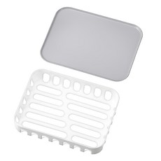 Echo 迷你瀝水架, 1組, 1層, 白色 + 灰色