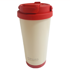 AWANA 316手提雙飲口咖啡杯 AW-500 直徑8.5 x 18.5cm, 象牙白, 1個