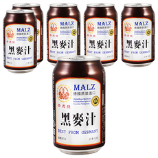 崇德發 天然黑麥汁, 德國原裝進口, 330ml, 6罐