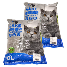 SAKE 經典貓砂 粗球礦砂 10L, 尤加利, 6kg, 2包
