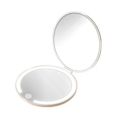 Couselect 三色溫調光 智能感應補光化妝鏡/補妝鏡/隨身鏡, 白色