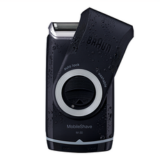 BRAUn 百靈 MobileShave 電池式輕便電鬍刀, M30, 黑色