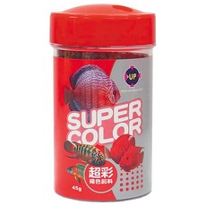 UP AQUA 雅柏 超彩專用飼料 E-296-45 增豔配方 觀賞魚飼料, 45g, 1罐