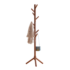 ika 衣帽架,三角款,櫸木胡桃,立式掛衣架,多層收納,穩固耐用,簡約風格