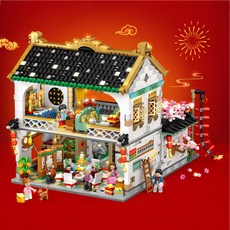 LOZ 四合院年夜飯積木, 3425PCS-LOZ1034, 1盒