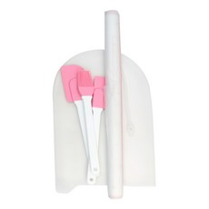 烘焙三件必備組 不沾揉麵墊+刮刀+矽膠揉麵袋, 357g, 1組