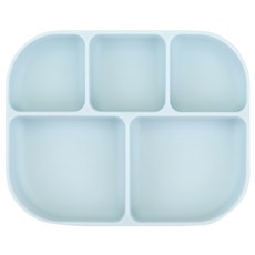 Dailylike Bonbon 幼兒矽膠吸盤餐盤, 寬224 x 長180 x 高43mm, 02 天空藍, 1個