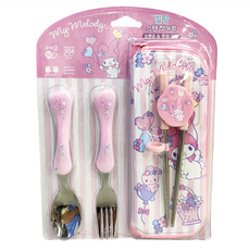 LiLFANT 4件組餐具套裝 304不鏽鋼, 美樂蒂, 1組