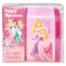 迪士尼大小通吃可調式削筆機, 公主系列 5, 1個