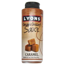Lyons 經典設計師裝飾醬 焦糖風味, 擠壓瓶設計, 476g, 6瓶