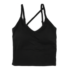 斜邊細肩背心 可調節細肩帶 固定杯 尼龍