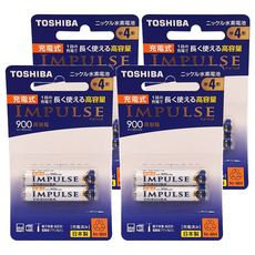 TOSHIBA 東芝 低自放電鎳氫充電電池 TNH-4AH2P, 2個裝, 4組