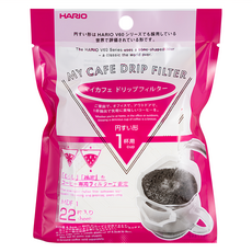 HARIO V60 漂白掛耳式濾紙, 22入, 1包