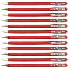 Pentel 飛龍文具 MATTEHOP 原子筆 1mm 12支裝, 紅色, 1盒