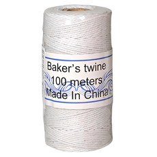 E Home Baking 單色烘焙麻繩, 白色, 1個, 100m