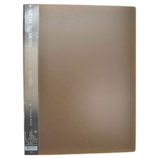 SUANDER 雙德文具 金屬色系資料簿 A4 40入, 金色, 1本