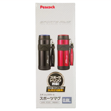 Peacock 日本孔雀 運動專家316不鏽鋼保冷保溫杯, 紅色, 800ml, 1個