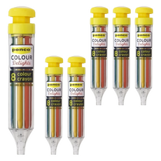 HIGHTIDE penco 8色轉盤式自動色鉛筆, 黃色, 6支