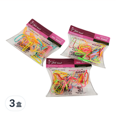 SY 韓國橡皮筋20條 多色髮圈 高彈力髮繩 髮飾配件, 2100, 3組